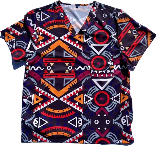 Vista 4 de Camiseta quirúrgica tribal de manga corta para hombre