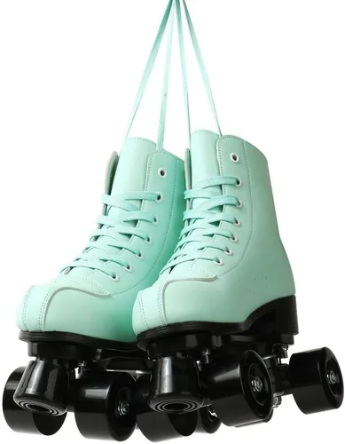 Vista 4 de Jessie - Patines de piel sintética ajustables de cuatro ruedas de alta calidad para mujeres, hombres, niños y niñas - Interior y exterior