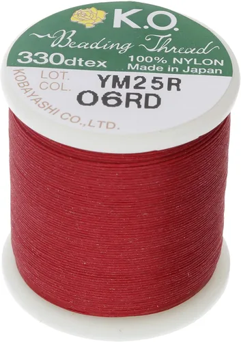 Vista 12 de KO Hilo de nailon para cuentas, color verde manzana, japonés previamente encerado 100% nailon, 330TEX, resistente a enredos, carrete de 50 m / 55