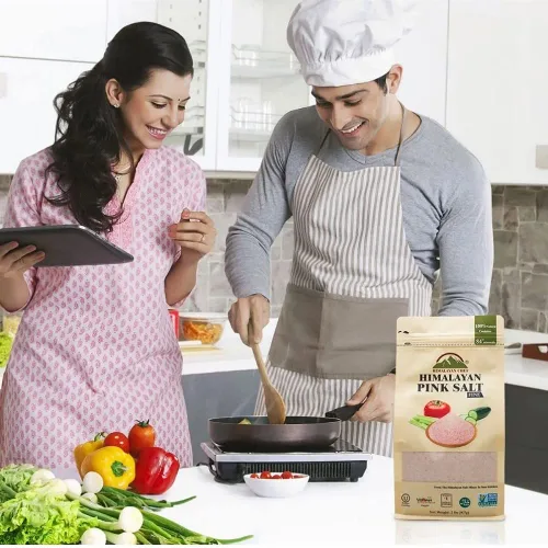 Vista 8 de Himalayan Chef - Sal rosa del Himalaya, grano fino, bolsa de 2 libras