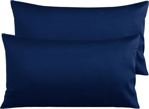 Vista 52 de NTBAY Fundas de Almohada de Algodón Egipcio Queen - Juego de 2, Fundas de Almohada de Algodón de 500 Hilos - Fundas de Almohada Suaves