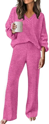 Vista 9 de Conjuntos de otoño para mujer RUMIA 2025 Conjuntos de suéter de vacaciones a juego para descanso (S-2XL)