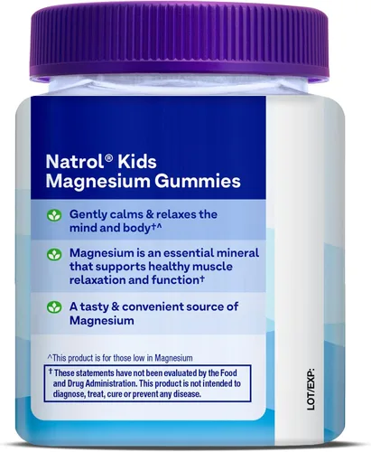 Vista 9 de Natrol Gomitas de citrato de magnesio para niños, calma y relaja suavemente las mentes y cuerpos pequeños, además de apoyar la relajación y función