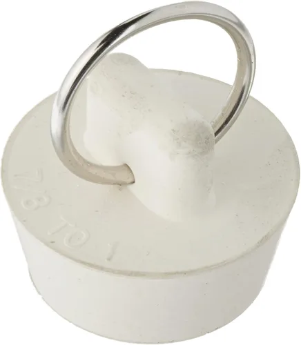 Vista 2 de Danco 35974B Tapón de drenaje de goma de 1 pulgada, blanco, 1 por bolsa