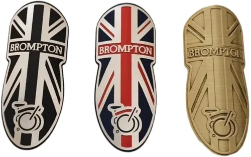 Vista 6 de Brom-ptons - Calcomanías de aluminio para cabeza de bicicleta, calcomanías para BMX, marco frontal de bicicleta, accesorios de ciclismo de vapor