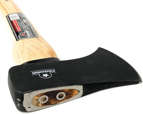 Vista 2 de Proxima 1005982294 - Hacha de punta única de 3.5 libras con mango de madera de nogal de 33 pulgadas, hoja curvada de acero de alto carbono de 5