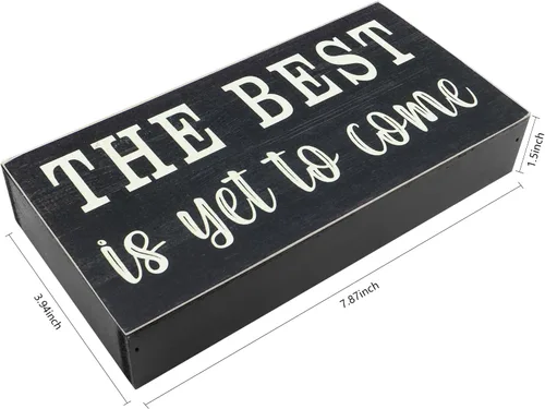 Vista 7 de Esur Escritorio motivacional para oficina en casa, decoración negra, letrero de caja de casa de campo, regalo para mujeres, P.S. You Got This+The