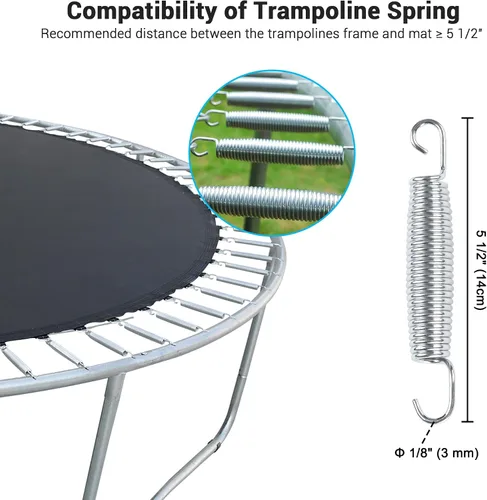 Vista 3 de AW 5.5-8.25inch Trampoline Springs Heavy Duty Galvanized Steel Replacement Springs Trampoline Accessories Trampoline Parts Various