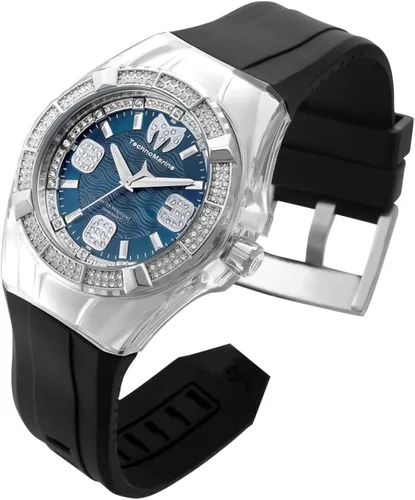 Vista 2 de TechnoMarine Cruise Glitz - Reloj de cuarzo de acero inoxidable con correa de silicona negro 29 modelo TM-121095 Negro - Reloj de cuarzo