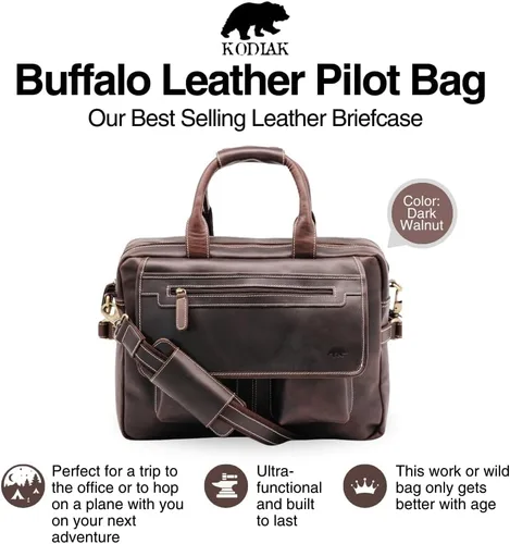 Vista 2 de Buffalo Leather Pilot Bag