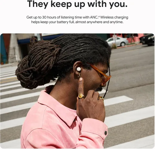 Vista 7 de Google Pixel Buds Pro 2 - Auriculares inalámbricos con cancelación activa de ruido - Auriculares Bluetooth - Porcelana (renovado)