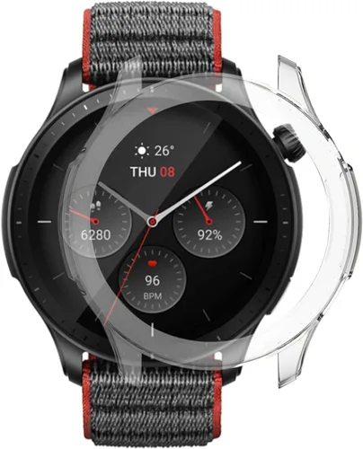 Vista 3 de Funda protectora para Amazfit GTR 4, a prueba de golpes, duradera, de policarbonato duro, accesorios para Amazfit GTR 4 Smartwatch (transparente)