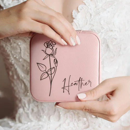 Vista 7 de Mini estuche de viaje personalizado para joyas, organizador de joyas de viaje, organizador de almacenamiento de viaje, organizador de almacenamiento