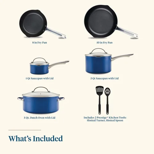 Vista 2 de Farberware Style - Juego de ollas y sartenes antiadherentes con utensilios de cocina, aptos para lavavajillas