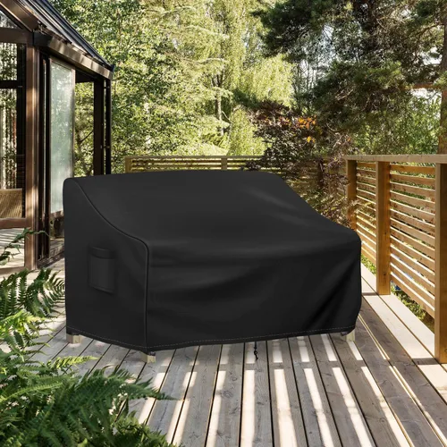 Vista 7 de Richwon Funda impermeable para sofá biplaza de patio, funda de sofá biplaza de 2 plazas para exteriores, fundas para muebles de patio