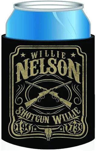 Vista 2 de Willie Nelson - Lata de neopreno Huggie - Negro y Blanco Est.