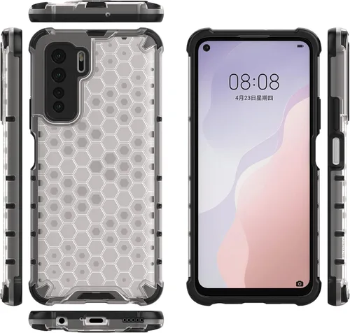 Vista 173 de Pzwoxukhov Funda compatible con Huawei Nova 3i, compatible con Huawei P Smart+ 2018 Honeycomb Anti-Drop Shock-Absorbing Case Negro