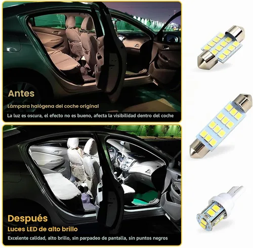 Vista 4 de 20 luces LED para techo de automóvil, 12 V, impermeables, de policarbonato de doble punta, luces de lectura interior de vehículo, accesorios