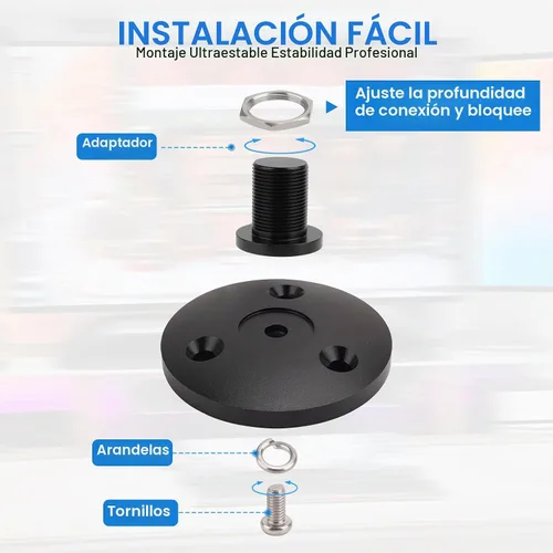 Vista 3 de Soporte de micrófono de escritorio para Shure MV7/MV7+