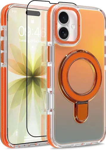 Vista 106 de Funda magnética para Google Pixel 10 Pro XL [compatible con Magsafe] [bonito diseño fluorescente de moda] a prueba de golpes, delgada, translúcida