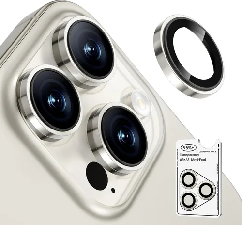 Vista 8 de Paquete de 2 protectores de lente de cámara para iPhone 17 Pro Max/17 Pro/16 Pro Max/16 Pro/15 Pro Max/15 Pro/14 Pro Max/14 Pro