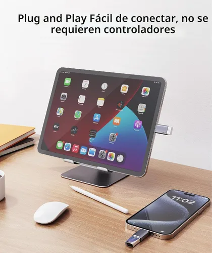 Vista 6 de Adaptador Syntech USB C a USB (paquete de 2), 10Gbps USB3.2 Gen 2 encajado lado a lado, adaptador tipo C macho a A 3.2 hembra compatible con iPhone