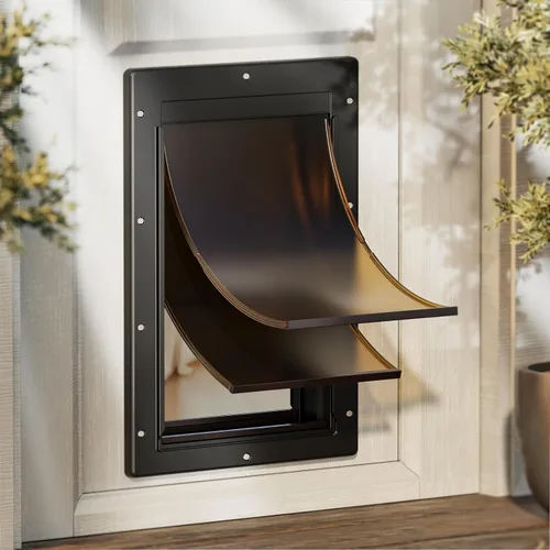 Vista 11 de Puerta XL para Perro para Puerta, Puerta Extra Grande para Perro de Plástico Resistente a la Oxidación para Puertas Interiores y Exteriores, Puerta