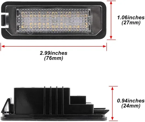 Vista 4 de 2 piezas de luces LED para matrícula con lámparas de número para MK5 GTI MK6 MK7 Golf 5 Golf 6 Golf 7 New Beetle Passat CC Rabbit Eos Phaeton Polo