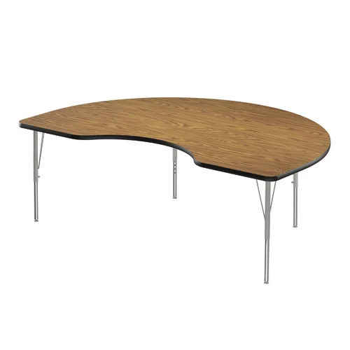 Vista 25 de Correll - Mesa rectangular de actividades para el aula de 24 x 36 pulgadas, altura ajustable (19-29 pulgadas), granito negro, parte superior