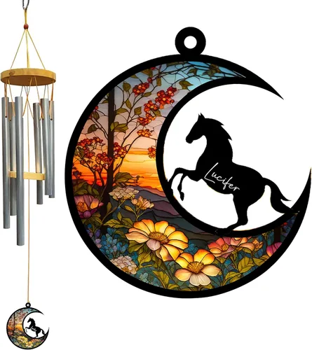 Vista 7 de LOVELYPOD Campanillas de viento para perros, regalos personalizados de pérdida de mascotas para amantes, adorno conmemorativo de condolencias, 3.54