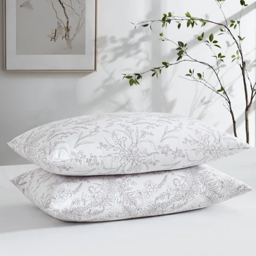 Vista 85 de Southshore Fine Linens® - Vilano® Springs - Par de fundas de almohada plisadas, color negro, estándar (Queen)