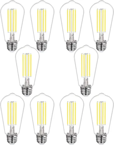 Vista 11 de Bombillas LED Edison regulables de 40 W, bombillas vintage con base E26, bombillas Edison de filamento cálido de 2700 K para candelabros, colgantes