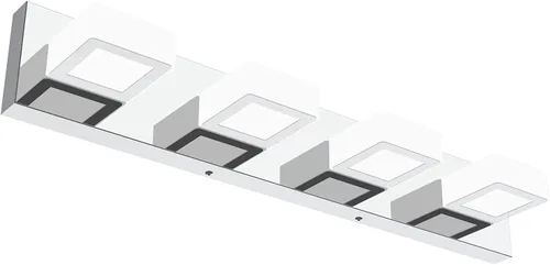 Vista 42 de Ralbay - Luz LED negra para tocador de baño, moderna, atenuable con 5 temperaturas de color, accesorios de iluminación de pared de acrílico negro