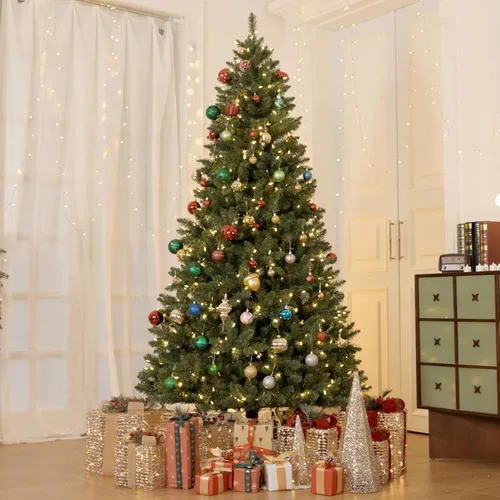Vista 8 de Hykolity Árbol de Navidad artificial preiluminado de 6 pies con 230 LED