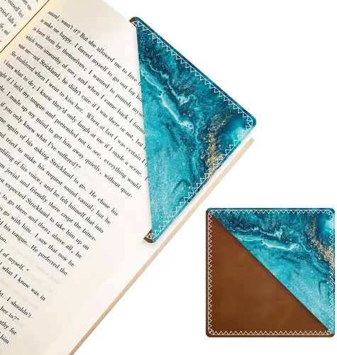 Vista 18 de Marcadores de Cuero Personalizados, Accesorios de Libro Divertidos y Lindos para Amantes de la Lectura, Marcadores de Páginas Irrompibles