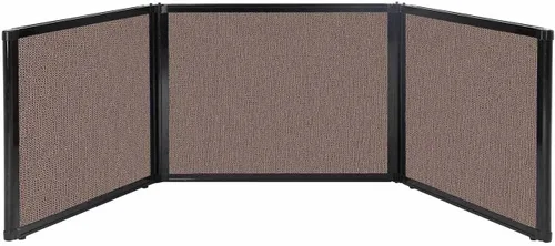 Vista 24 de Versare Pantalla plegable de mesa Partición de 3 paneles Divisor de espacio de trabajo portátil ligero Negro 78 x 24 pulgadas