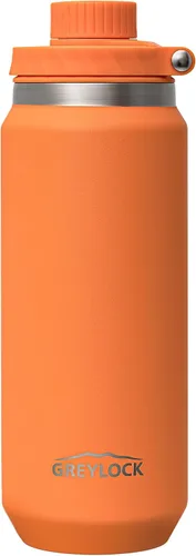 Vista 13 de Greylock Botella de agua aislada de 20 onzas con tapa con pajilla, botellas de agua deportivas reutilizables de acero inoxidable con asa plegable, a