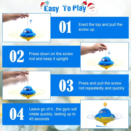 Vista 2 de Juguete Trompo Luminoso con Luces Intermitentes, Juguetes de Aprendizaje/Sensoriales para Niños Pequeños, Juguetes Fidget para Adultos y Niños