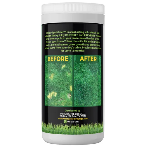 Vista 2 de Yellow Spot Green™ Cura quemaduras de orina y previene manchas amarillas en tu jardín. Neutralizador de orina de perro para céspedes. Repara
