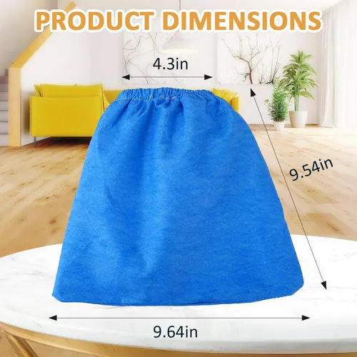 Vista 2 de 3 piezas de bolsa de filtro de tela para Armor All AA256 AA255 2.5 galones Shop VAC Microlined Compatible con Craftsman/Armor All/Vacmaster