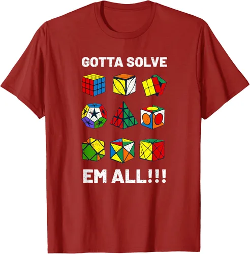 Vista 69 de Camiseta competitiva Puzzle Cube Gotta Solve Em All Speed Cubing