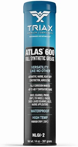 Vista 3 de TRIAX Grasa Atlas 600 – Totalmente sintética, ultra resistente, baja temperatura, marina, resistente al agua; todos los rodamientos, juntas, tren