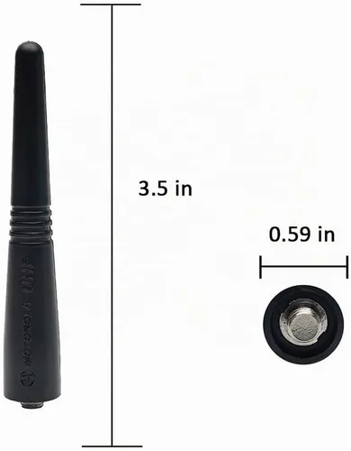 Vista 2 de UHF Stubby - Antena corta compatible con Motorola HT750 HT1250 2PCS Negro 1