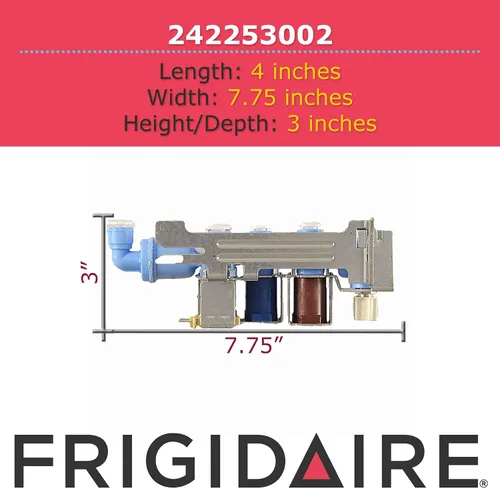 Vista 4 de Válvula de agua original Frigidaire 242253002