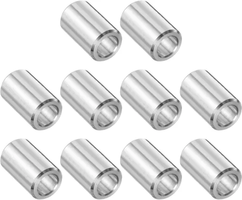 Vista 91 de uxcell 10 piezas de espaciador de acero inoxidable de 3/8" de diámetro interno x 3/4" de diámetro exterior x 1" de longitud, espaciador de rosca