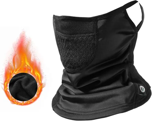 Vista 5 de ROCKBROS Calentador de cuello de invierno con trabillas para las orejas para clima frío