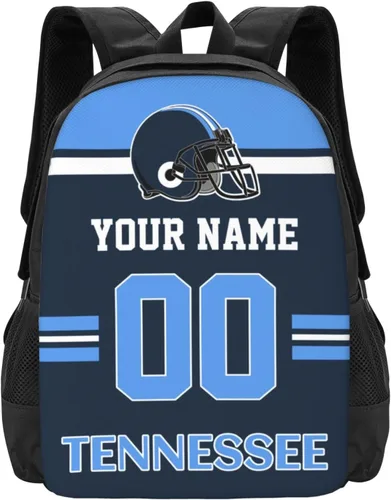 Vista 22 de Mochila de estilo de fútbol personalizado Mochila personalizada con nombre y número Mochilas personalizadas de alta capacidad bolsa regalos, Arizona