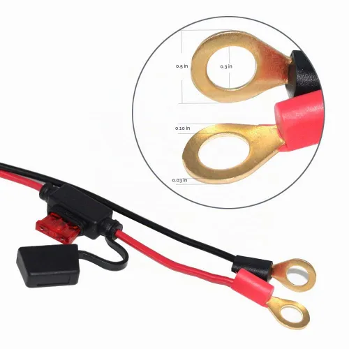 Vista 3 de SPARKING Enchufe para encendedor de cigarrillos hembra de automóvil de 3 pies a terminales de ojal, cable de extensión de 12 V con fusible de 10 A