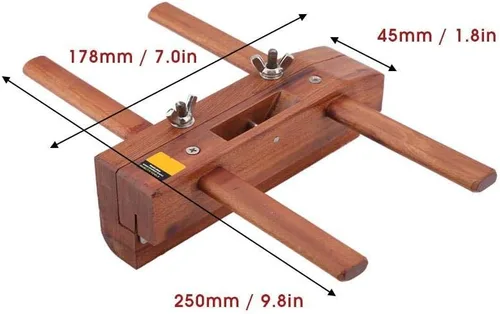 Vista 4 de HEEPDD Plano de mano de doble manija, kit de avión de mano de palisandro para carpintería, instrumento musical para muebles, herramienta de mano