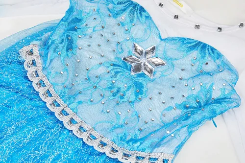 Vista 3 de Funna Costume for Girls Princess Dress Up Costume Cosplay Fancy Party with Accessories